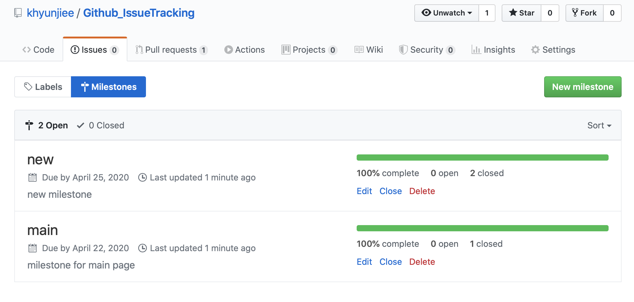 이슈완료후마일스톤